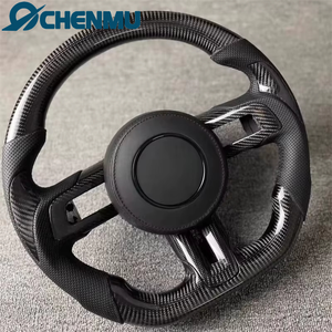 Accessoires de volant sport en fibre de carbone à fond plat personnalisés pour Ford Mustang 2015 2016 2017 2018 2019 2020 <span class=keywords><strong>2021</strong></span> 2022 GT - Product Image 4