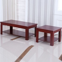 Petite table basse carrée en bois massif de style chinois pour salon de bureau à domicile