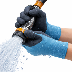 Guantes de Trabajo de Poliéster Impermeables con Recubrimiento de Nitrilo, Gruesos, Resistentes a Químicos, Antideslizantes, con Puño Elástico y Recubrimiento Completo en la Muñeca, para Logística - Product Image 5