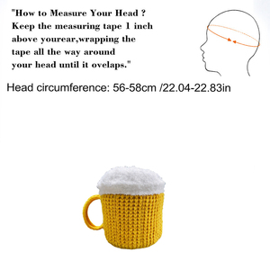 Chapeaux 3D unisexes pour la bière, <span class=keywords><strong>cache</strong></span>-<span class=keywords><strong>oreille</strong></span> d'hiver, casquette de naissance des cheveux, cadeau de la Saint-Valentin pour hommes, activités de plein air pour femmes - Product Image 2