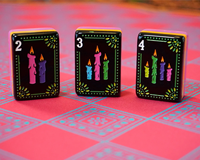 Jeu de Mahjong Américain Jour des Morts, Tuiles en Acrylique Motif Crâne de Sucre Catrina, Jeu de Table d'Halloween, Cadeau
