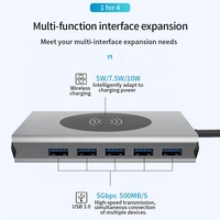 Station d'accueil USB C 14 en 1, hub type C avec double HDMI, Ethernet, USB 3.0, lecteur de carte, adaptateur multiport pour ordinateur portable