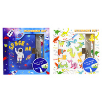 Ensemble de cahiers verrouillables A6 à thème spatial coloré papeterie de dessin animé mignon pour enfants avec stylo magique papier fournitures scolaires en plastique cadeau