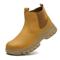Chaussures de sécurité unisexes personnalisées en cuir imperméable de haute qualité, anti-écrasement, résistantes aux perforations, bottes de travail élégantes, embout en acier