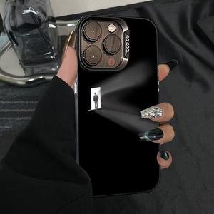 เคสโทรศัพท์มือถือ TPU ลายแสงสีดำเงาสีเงินสำหรับ iPhone 8 x XR XS 11 12 13 14 15 16 17 PRO <span class=keywords><strong>MAX</strong></span> - Product Image 1