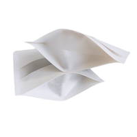 Sacs en papier kraft personnalisables avec fenêtre, pochettes verticales pour l'emballage alimentaire (riz, types PET et BOPP)