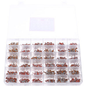 Condensateurs céramiques, 36 types, 1pF à 100nF, 50V, kit mixte pour la réparation électronique et les projets de bricolage - Product Image 1