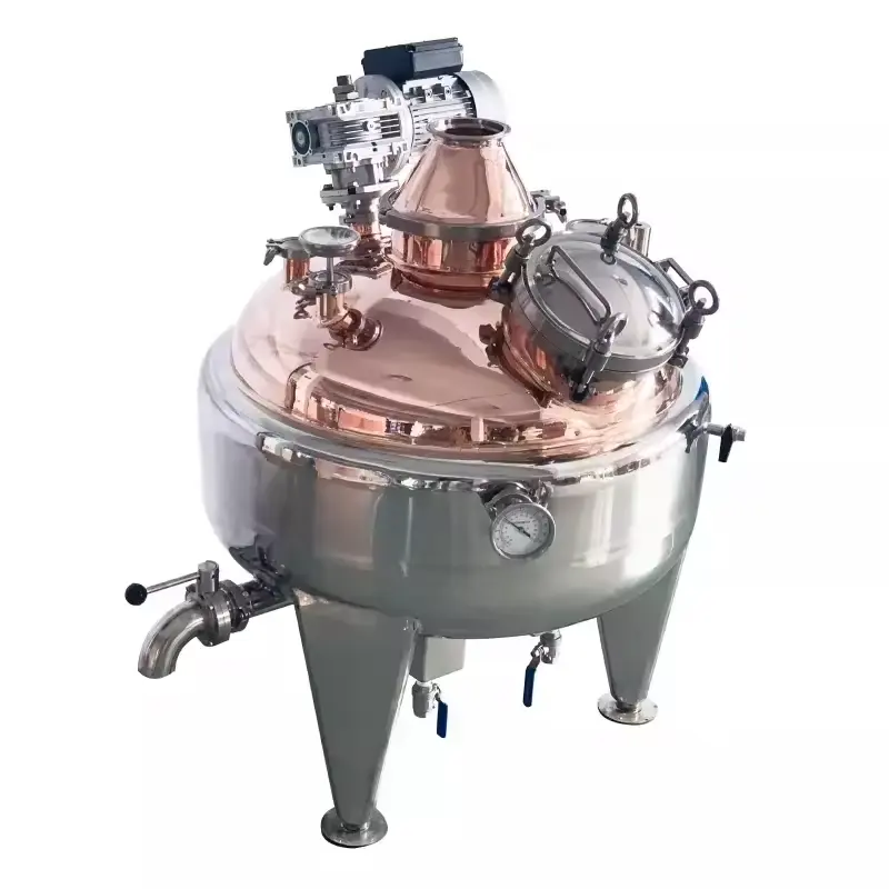 Destilador 200L de cobre a SS con calefacción eléctrica