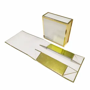 High quality Metallic Gold Magnetic Collapsible Box For Gifts