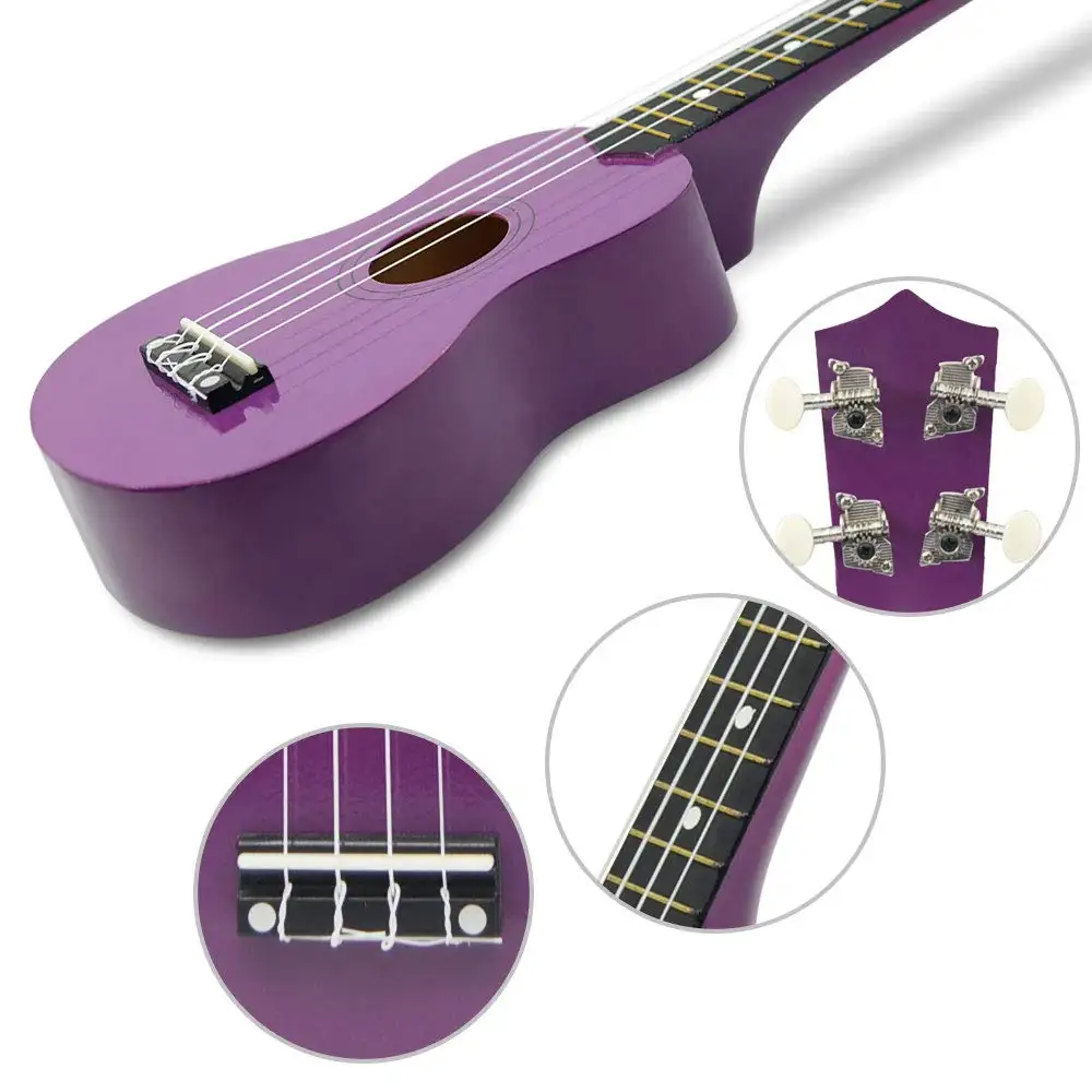 Apelila frete grátis em estoque em eua, corpo fino, preço mais barato, mini guitarra ukulele