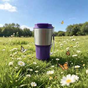 Taza de Café de Acero Inoxidable de 500 ml con Aislamiento al Vacío, Pantalla Inteligente de Temperatura, Tapa Doble con Asa de Transporte para Oficina y Exteriores - Product Image 4