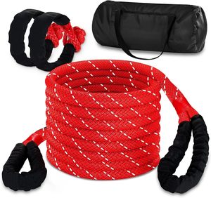 Récupération cinétique LEADPOWER <span class=keywords><strong>Sangle</strong></span> à cliquet tout-terrain 36000 Lbs Résistance à la rupture 25mm * 9m (1in X 30ft) <span class=keywords><strong>Traction</strong></span> élastique pour Jeeps - Product Image 6