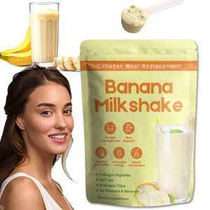 Muz unu yedek parlayan cilt saç için hidrolize kollajen vitamin Fiber ile sallamak sıska muz proteini sallamak tozu - Product Image 1