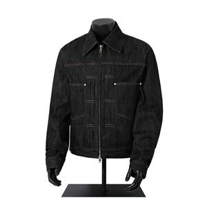 Set Denim Selvedge Custom XMAMLON, Jaket Jeans Selvedge Mentah 2 Pcs, Pakaian Kerja Jeans untuk Pria dengan Dekorasi Kancing - Product Image 2