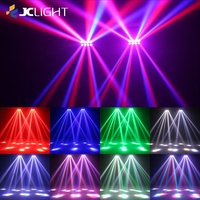 Mini Luz Spider 8*3W RGBW LED para Club con Efecto Estroboscópico de Haz Móvil DMX 512 para Discotecas, Bares y Clubes Nocturnos