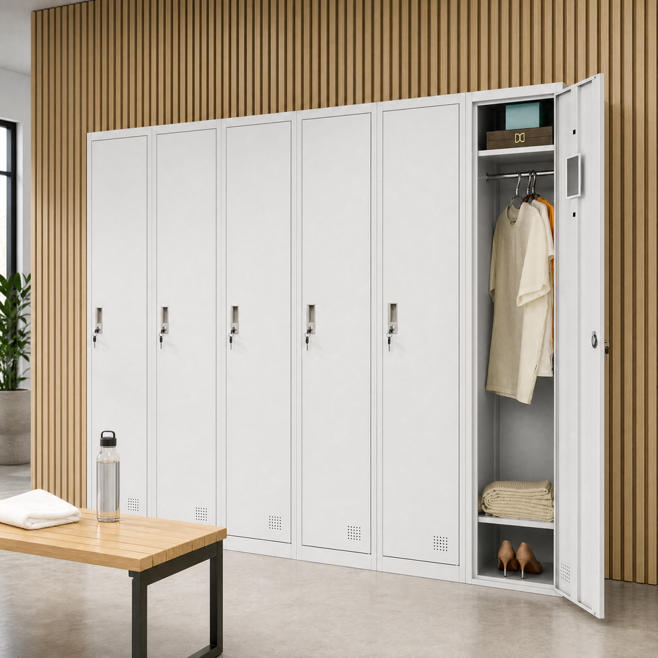 Open Single Locker Custom RAL Colour Steel Single Door Locker Office Staff Locker Single ...