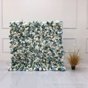 GNW 핫 세일 녹색 헤지 벽 배경 녹색 배경 꽃 파티 배경 장식 - Product Image 4