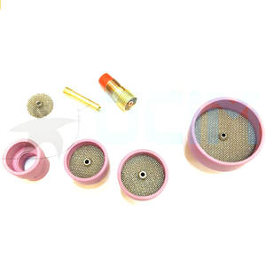 Boquilla de cerámica de alúmina <span class=keywords><strong>para</strong></span> <span class=keywords><strong>soplete</strong></span> de soldadura de arco de argón, chorro de arena, enfriado por aire, soldadura Tig rosa, caja personalizada de tamaño Irregular - Product Image 4