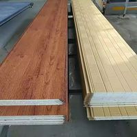 Panneau d'isolation sandwich décoratif en PU Revêtement métallique en brique polyuréthane Mur extérieur 3D Toitures préfabriquées