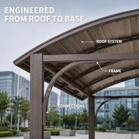 Pergola extérieure en aluminium pour patios résidentiels et commerciaux, avec configuration en kit et options de taille personnalisables