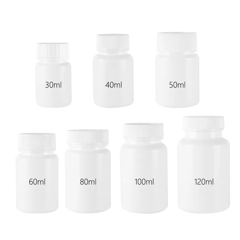 5Ml 10Ml 15Ml 20Ml 30Ml 40Ml 50Ml 60Ml 100Ml 150Ml 300Ml 500Ml Hdpeแคปซูลยาขวดพลาสติก