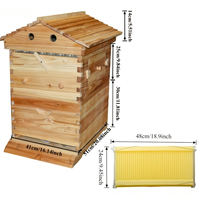 Neues Lebensmittelechtes Automatisches Fließbienenstock-Set mit 7 Rahmen aus Tannenholz für Heimische Imkerei