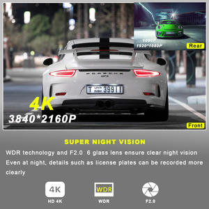 3,2 pulgadas coche Dvr 2 Cámara 4K + 1080P Wifi Dash Cámara Adas coche caja negra Wifi Gps 4K Dashcam lente dual delantera y trasera 4K Dash Cam - Product Image 5