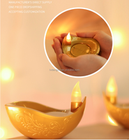 Deepavali Festival LED Bougie Sans Flamme Diwali Lampe à Huile pour Intérieur Extérieur Décor À La Maison Capteur D'eau Conception Flottante