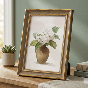 Cadre photo rectangulaire moderne simple en bois véritable fait main, écologique, durable, taille personnalisée, logo, pour table ou mur - Product Image 2