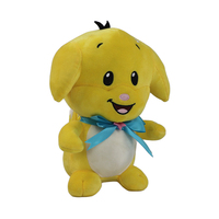 Peluche chien jaune mignon en gros d'usine, chiot en peluche debout, coton PP, en stock OEM, cadeau pour enfants