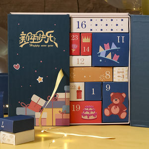 Maquillage personnalisé de luxe vide <span class=keywords><strong>calendrier</strong></span> de l'<span class=keywords><strong>avent</strong></span> de Noël boîte d'emballage Anime aveugle boîte-cadeau Surprise jouets figurines éponge gaufrage - Product Image 3