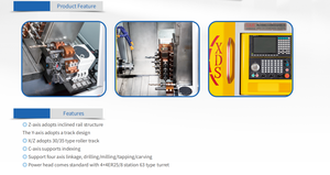 220V <span class=keywords><strong>CNC</strong></span> quay trung tâm má<span class=keywords><strong>y</strong></span> tiện 3 trục Độ chính xác cao với công suất trung bình <span class=keywords><strong>Y</strong></span> trục <span class=keywords><strong>CNC</strong></span> quay Má<span class=keywords><strong>y</strong></span> tiện kim loại - Product Image 4