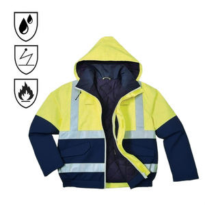 Certificat CE Haute Visibilité FRC Construction Minière Antistatique Résistant Au Feu FR Haute Visibilité Réfléchissant Hiver Travail <span class=keywords><strong>Veste</strong></span> de <span class=keywords><strong>Sécurité</strong></span> - Product Image 4