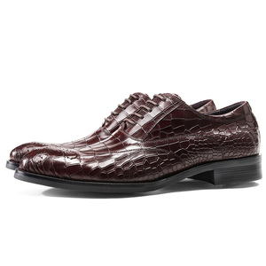 Zapatos Oxford de Vestir Formales de Cuero Genuino Negro para Hombre, con Cordones y Punta Puntiaguda, para Todas las Temporadas, Color Sólido, Envío Directo - Product Image 4