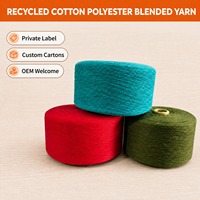 Fil de coton recyclé en mélange à filature ouverte, vente en gros d'usine, fil régénéré OE pour le tricotage de gants et de chaussettes, textile du Vietnam