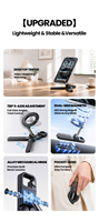 Nouveau support de téléphone portable pliable et rotatif double face à aimant puissant, réglable, pour la gym, le golf, la voiture et le bureau