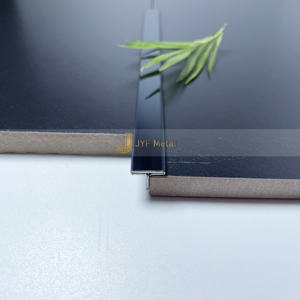 M166 Black Metal Angle Trim Stainless Steel <b>Tile</b> Trim Furniture Decorative Mirror Strip <b>Corner</b> Profile Apartment Durable - Product Image 1
