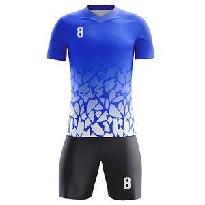 เสื้อฟุตบอลแบบซับลิเมชั่นสั่งทำได้ ลายตามต้องการ สำหรับผู้ใหญ่ ระบายอากาศได้ดี ผลิตจากโพลีเอสเตอร์ ชุดฟุตบอลพร้อมโลโก้สั่งทำได้ รับผลิตแบบ OEM ODM - Product Image 1