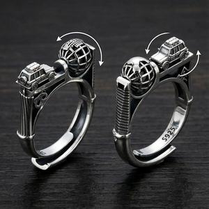Joyería de moda para mujer, anillo de moda, anillo de joyería fina, conjunto de joyería de moda, joyería de plata 925, anillo de plata de ley 925 con diseño de globo - Product Image 1