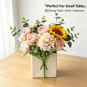 Bouquet de fleurs artificielles Rascal Ball, chrysanthème, rose, fleur de prunier, accessoires de photographie, décoration, fleurs à tenir en main - Product Image 3