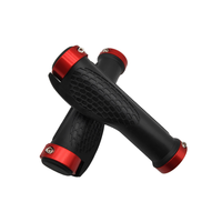 Puños Ergonómicos con Bloqueo y Reposamanos, Diseño Antideslizante con Patrón Escalonado, Anillos de Bloqueo Dobles, Puños Coloridos para Manillar de Bicicleta de Montaña