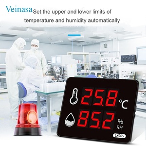 เครื่องวัดอุณหภูมิและความชื้นแบบดิจิตอล Veinasa-HEC-106 พร้อมหัววัดในตัว  หน้าจอแสดงผลพลาสติก  พร้อมระบบแจ้งเตือน  รองรับ OEM/ODM  โรงงานผลิต V - Product Image 4