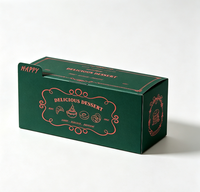 Boîte cadeau en papier imprimé rétro française, boîte à dessert pliable pour bonbons, biscuits, friandises, emballage pour fêtes et cadeaux de fête