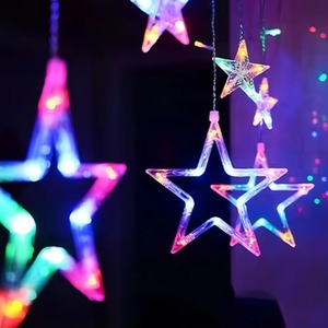 Evermore Wholesale Christmas Home Decor Garden Outdoor Decorative Low Voltage Crystal <b>Led</b> <b>Star</b> fairy Curtain <b>Lights</b> - Product Image 4