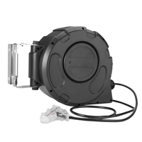 Enrouleur de câble électrique - NEMA 5-15 12AWG SJTW 50 pieds 125V 15A Certifié ETL IP44 Utilisation domestique avec prise verrouillable