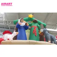 Gemmy air blow up custom inflatable nativity scene model with led lights for decoration