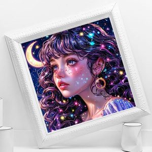 Kit de pintura de diamante DIY de estilo de chica de Anime con <span class=keywords><strong>AB</strong></span> y cristal decoración del hogar artes y manualidades para adultos ASF2835 - Product Image 2