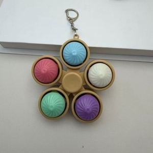 2026 Hot Sale Stress Relief Toy Keychain Dumpling Squishy <b>Ball</b> Dumpling Keychain Finger Spinner with <b>Led</b> Light Squeeze Toy - Product Image 1