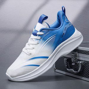 Chaussures de sport décontractées pour hommes, grande taille, respirantes, en maille avec tissage volant et semelle légère antidérapante pour la marche - Product Image 5