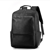 Sac à dos d'affaires pour hommes, sac d'ordinateur de grande capacité en cuir PU pour l'extérieur, sac à dos de voyage léger
